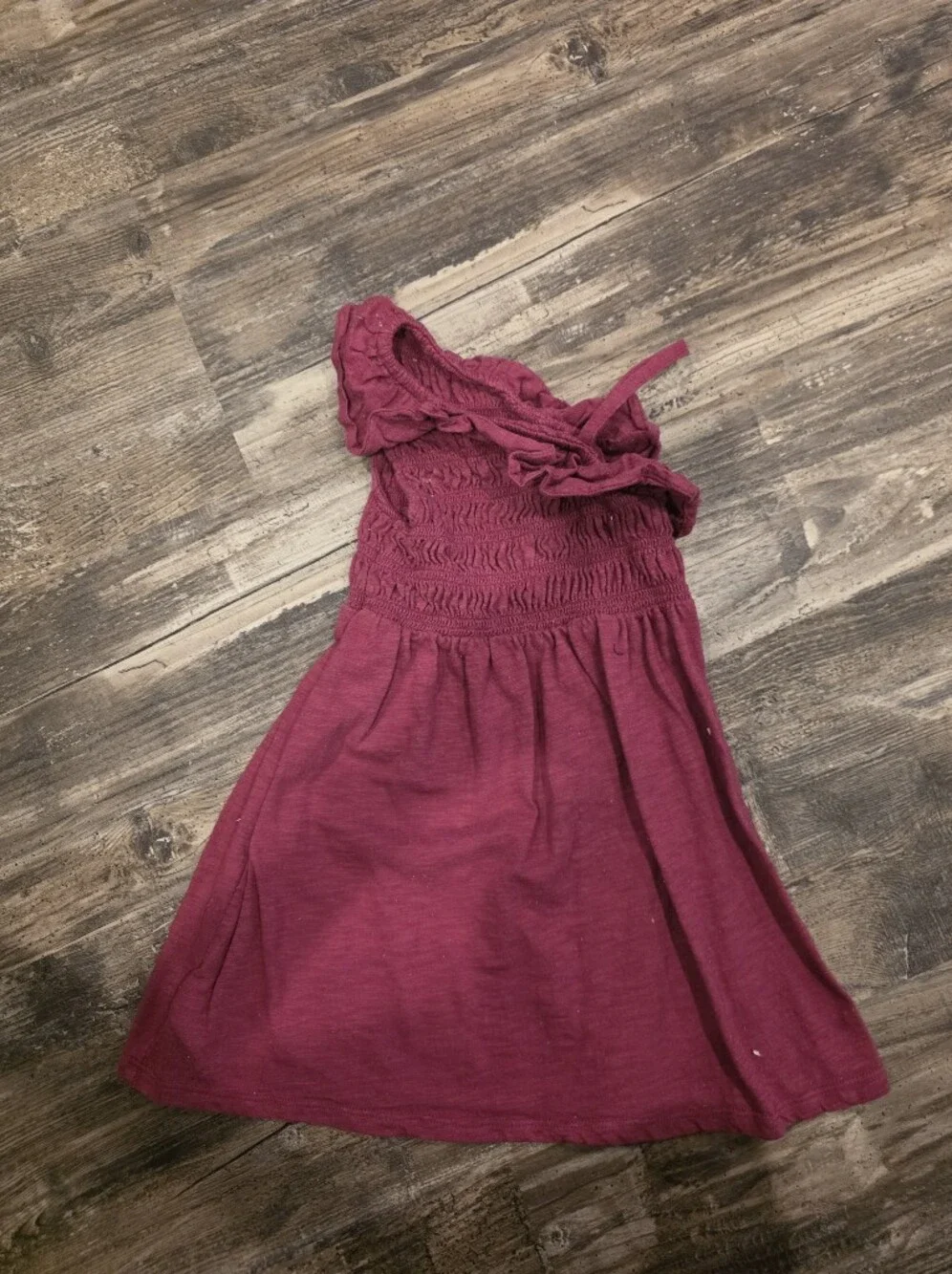 Old Navy Girls' Magenta Ruffle One-Shoulder Dress